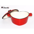 2-Quart Cast Iron Enamel cookware Heart Shape Casserole